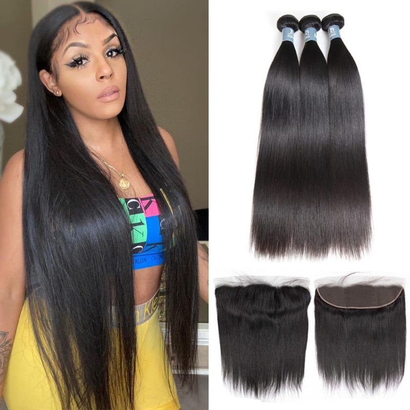 122301 straight bundle with frontal