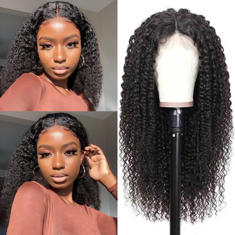 123001kinky curly wig lace closure