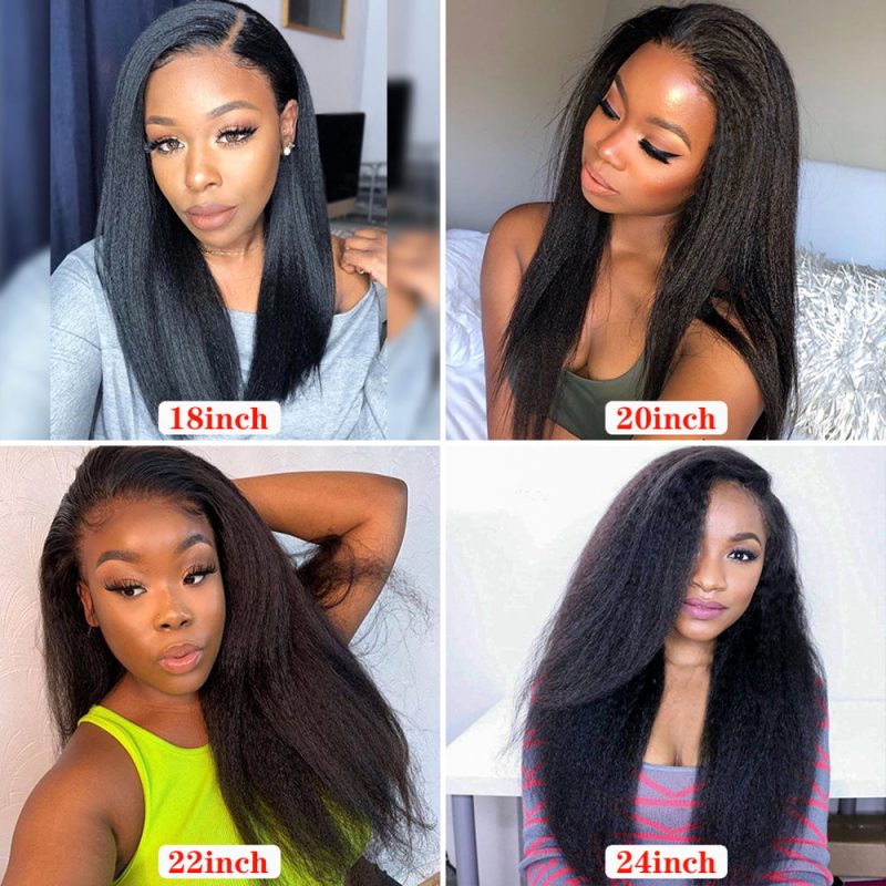 44GluelessLaceFrontWigKinkyStraightVirginHumanHairWigs180 DensityForWomenPrePluckedWithBabyHair AmandaHair102202