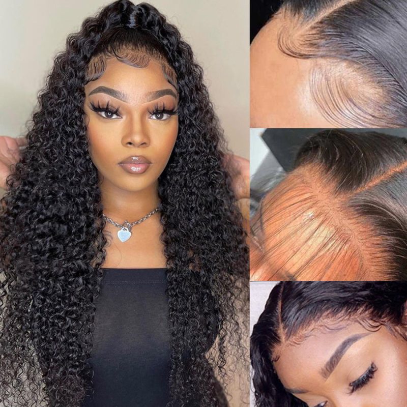 55lace closure wig curly Jerry 121701