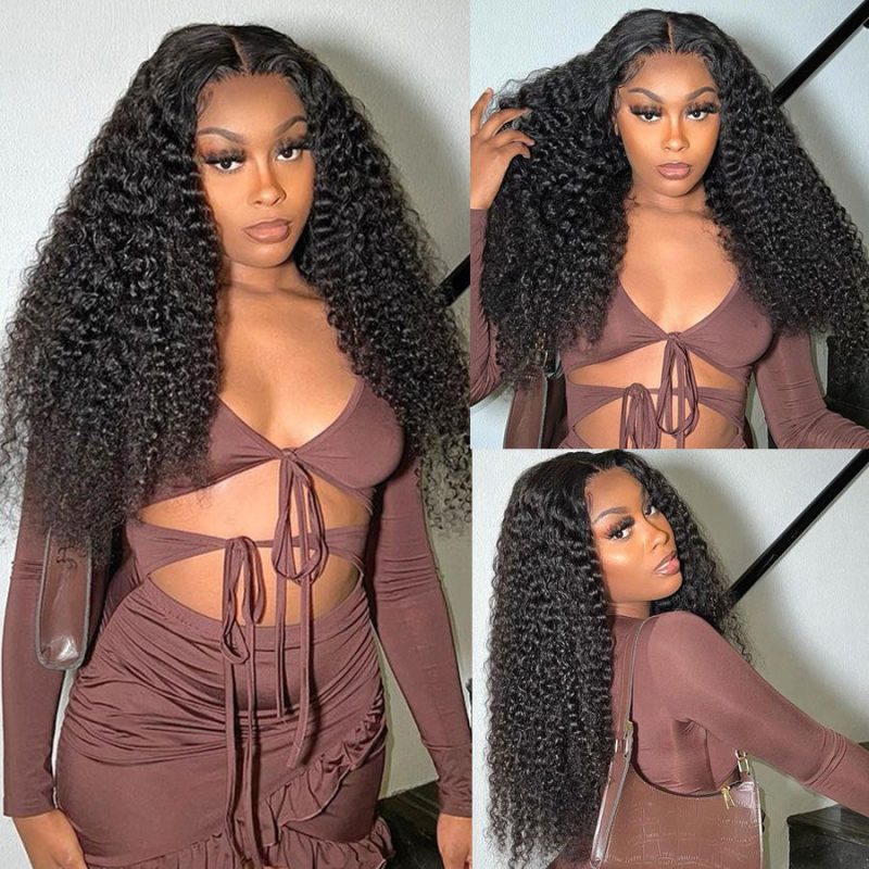 5x5HDLaceClosureLongCurlyHairWig150 180 250 DensityLongHairCurls5By5ClosureWig AmandaHair 2