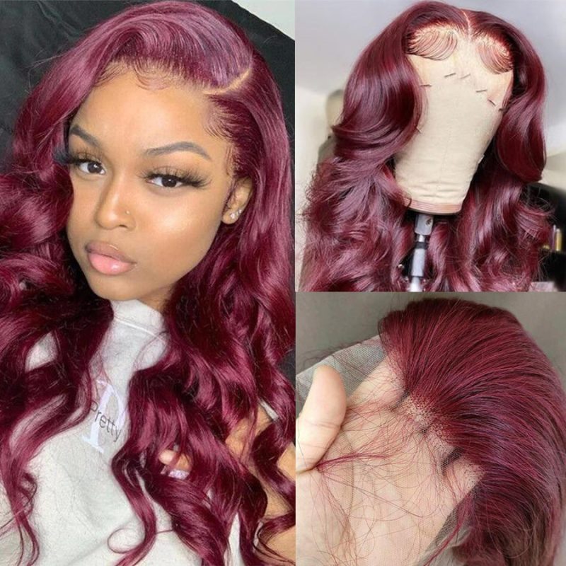 99JBurgundyWigBodyWave13x4LaceFrontWigsStraightColoredWigsBodyWaveHumanHairLaceFrontWigsWithBabyHairPrePluckedBestHumanHairWigs 1 efe340f0 9833 4a56 a349 aeea7f32fb5b