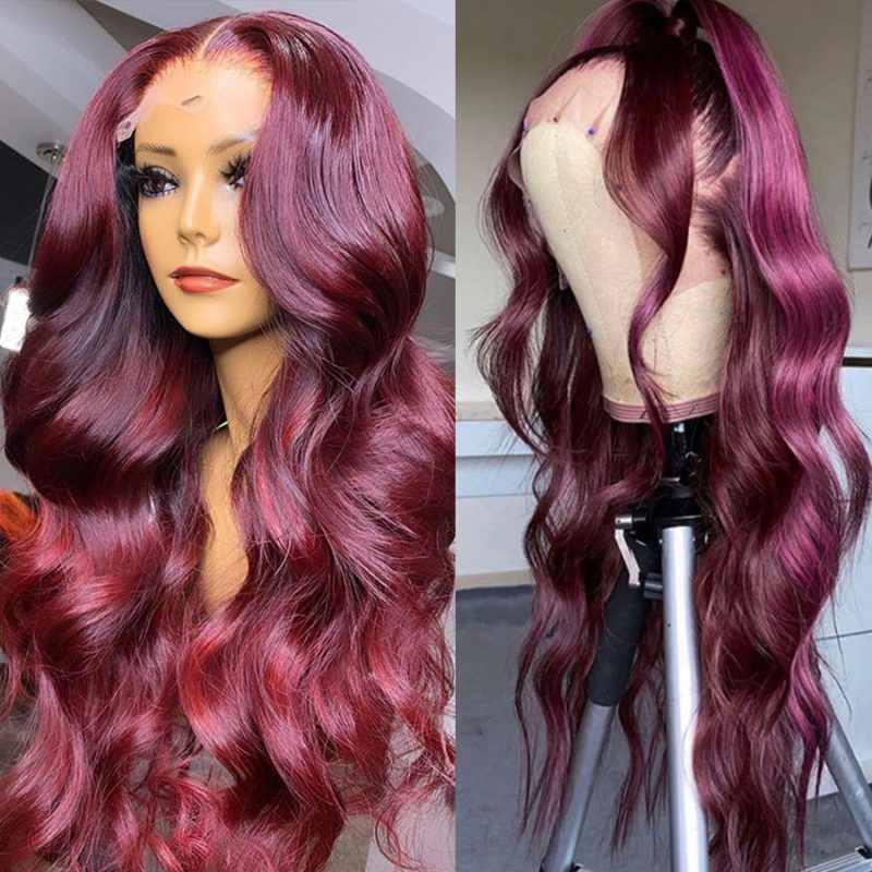 99JBurgundyWigBodyWave13x4LaceFrontWigsStraightColoredWigsBodyWaveHumanHairLaceFrontWigsWithBabyHairPrePluckedBestHumanHairWigs 2 4cb3bcf5 55d5 4092 8176 e67a64003c2e