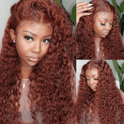 CopperBrownSpanishCurlyTranparentLaceWigsDeepHairline100 HumanHairHDClearLaceFrontWigs AmandaHair1 84049400 ac0c 4de2 9afc 3cad162c7b36