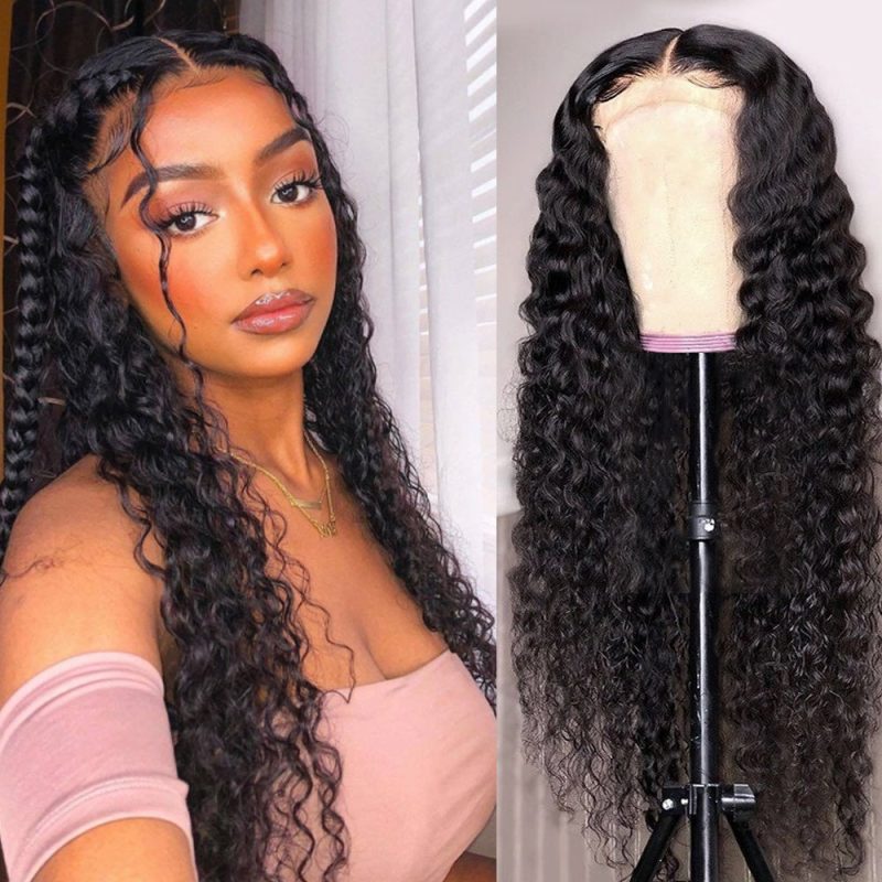 Curly Human Hair Wigs HD Lace Front Human Hair Wigs Brazilian Bob Wig Lace Closure Afro2