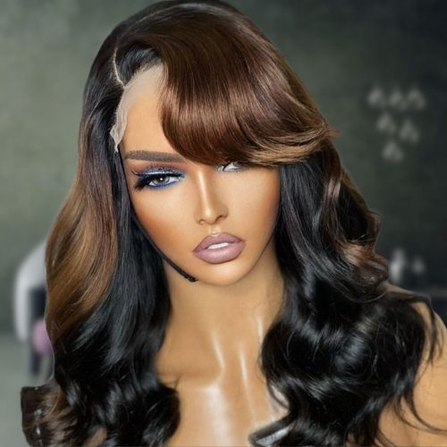 GluelessBrownMixBlackLooseWave13x464.5ClosureCPartLaceColordWigwithBangs AmandaHair1 f6f96c52 2164 43f9 870e e0409ce7b682