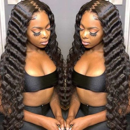 GluelessLooseDeepWaveWigsVirginHumanHair44134HDLaceFrontWigPrePluckedHairline AmandaHair2 1