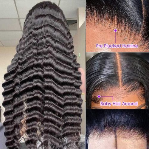 GluelessLooseDeepWaveWigsVirginHumanHair44134HDLaceFrontWigPrePluckedHairline AmandaHair 7c99852f 864f 47e5 8d52 95753bf8c181