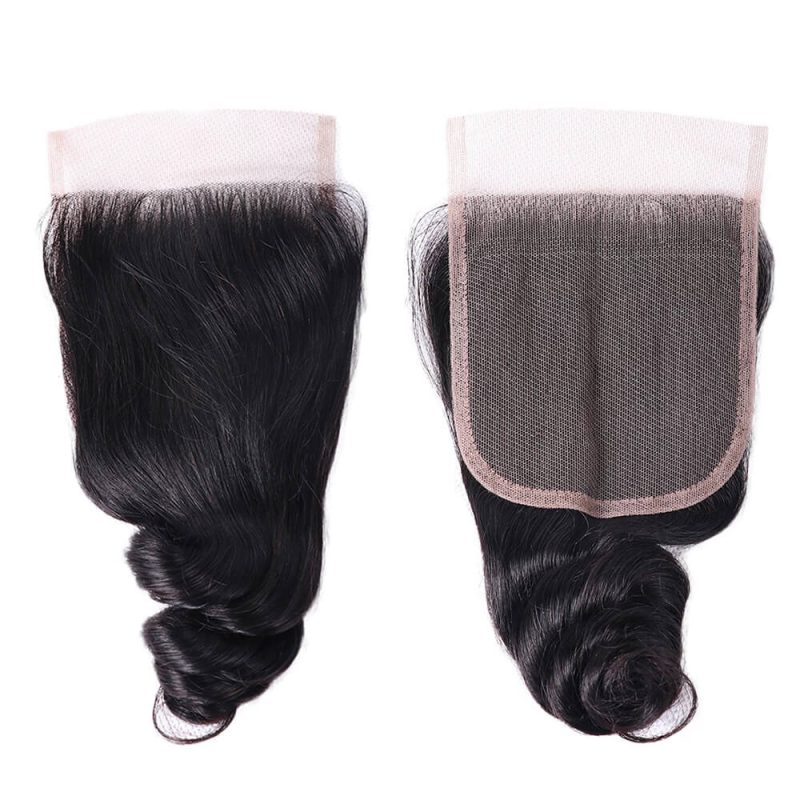 Loose Wave Hair Transparent Lace Frontal lace closure Brazilian Loose Wave Lace Frontal Remy Human Hair HD Swiss 10