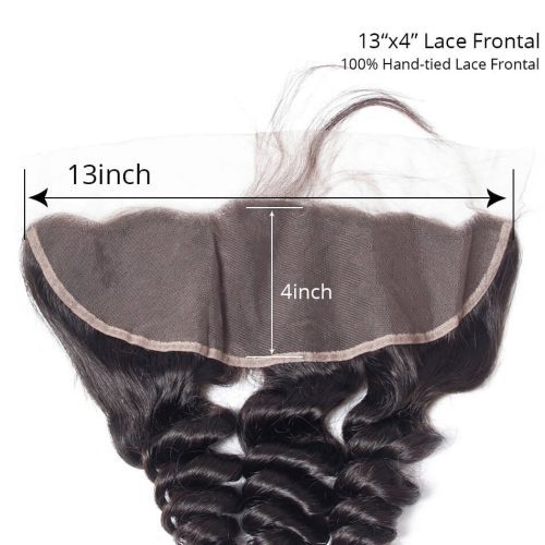 Loose Wave Hair Transparent Lace Frontal lace closure Brazilian Loose Wave Lace Frontal Remy Human Hair HD Swiss 14