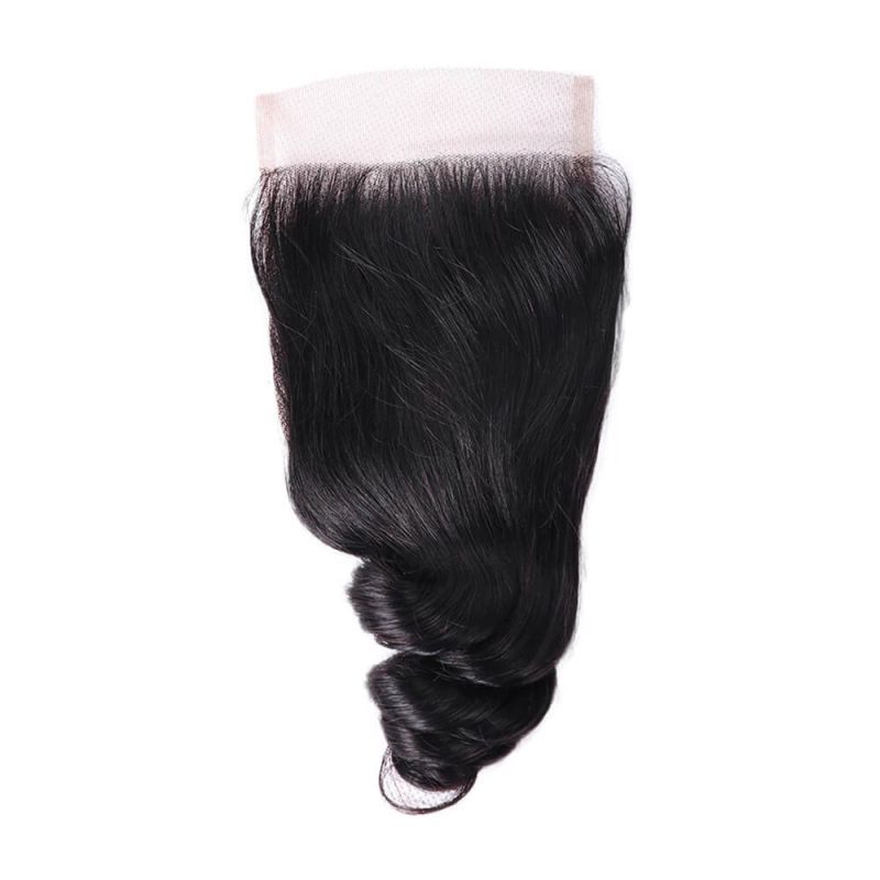 Loose Wave Hair Transparent Lace Frontal lace closure Brazilian Loose Wave Lace Frontal Remy Human Hair HD Swiss 6