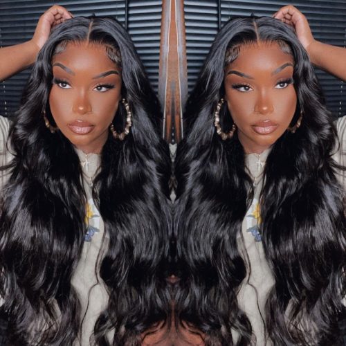 Transparent5x5ClosureWigBrazilianBodyWaveHDLaceClosureWigPrePluckedHairline AmandaHair 1