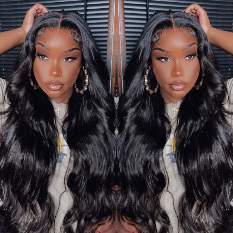 Transparent5x5ClosureWigBrazilianBodyWaveHDLaceClosureWigPrePluckedHairline AmandaHair 1