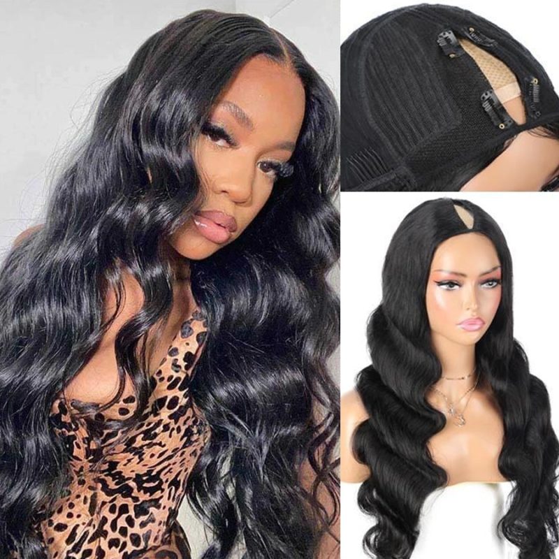 V part body wave wig nonelace wig 122902