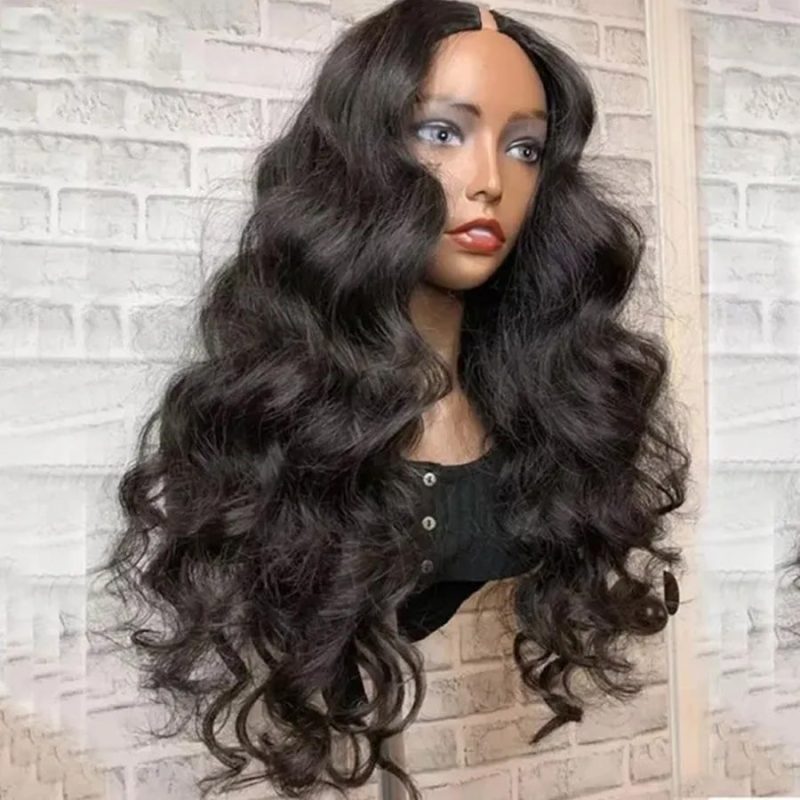 V part body wave wig nonelace wig 122904