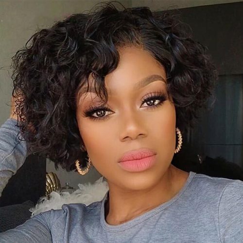 Water Wave Wig Bob Lace Front Wigs For Black Women Pre Plucked Bob Wig2