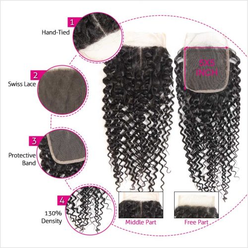 afro kinky curly 5 5 transparent undetectable lace closure invisible knots human hair 100 remi human hair amanda hair 3