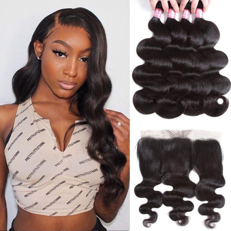 amanda hair peruvian body wave 4 bundles with 13 4 lace frontal 10 grade 100 human virgin hair charming wave hair1