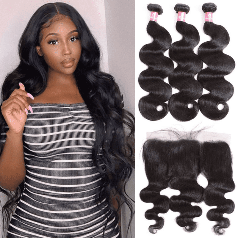 body wave bundles with frontal