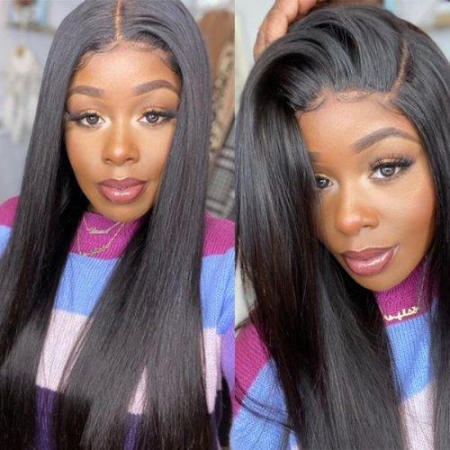 copy of amanda hair 150 density peruvian straight 4 4 lace closure wigs 100 human virgin hair straight wig