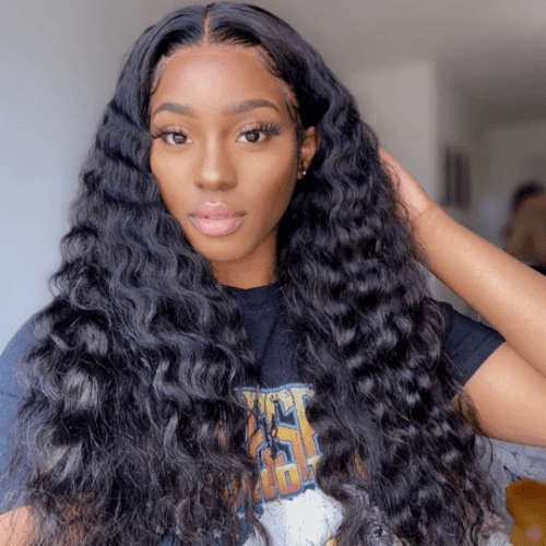 deep wave lace front wig