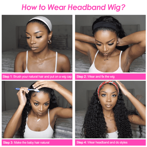 headband human hair wig 3