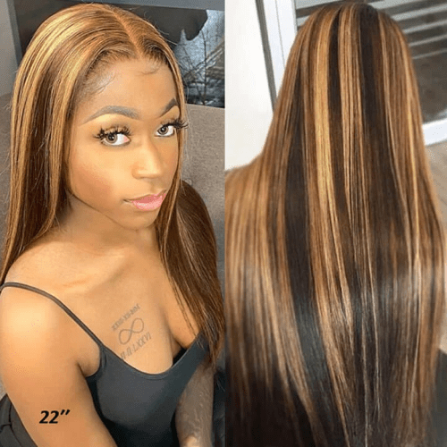 highlight straight hair wig 3