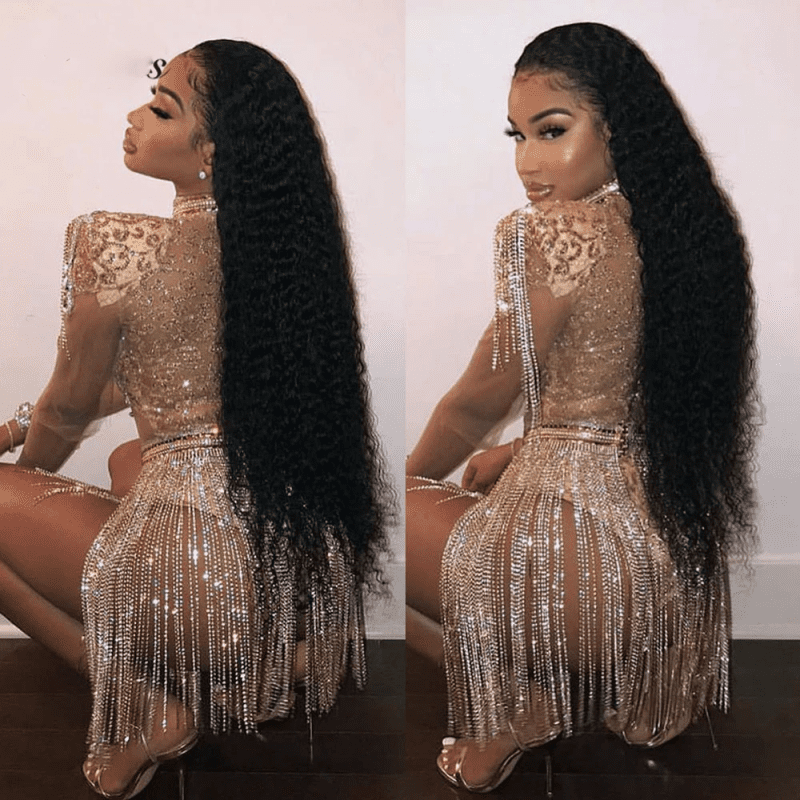 kinky curly lace closure wig