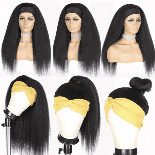 kinky straight headband wigs 4