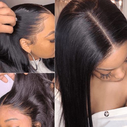 long straight hair lace wig