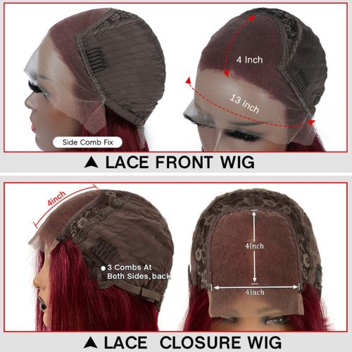 red burgundy hair color 13 4 lace frontal wigs burgundy wig purple burgundy hair for black woman transparent lace wig