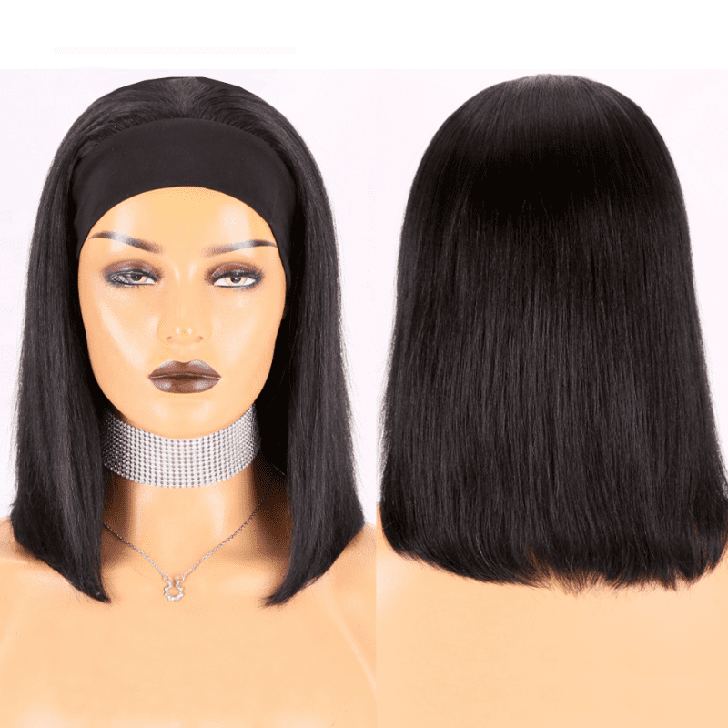 silky straight short bob wigs