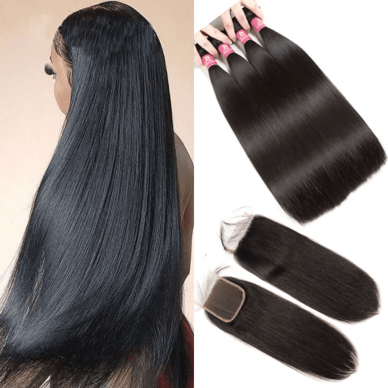 thick hair bundles with closure